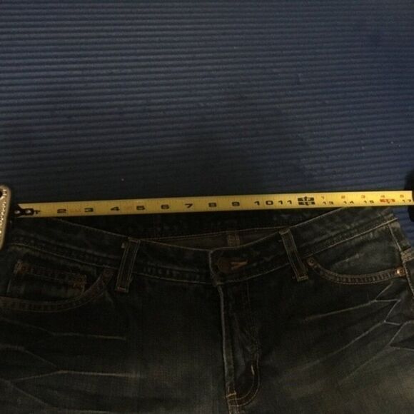 Express 70s Y2K Vintage Flare Bell Bottom Hippie Flower Embroidered Jeans 12 - Picture 9 of 12